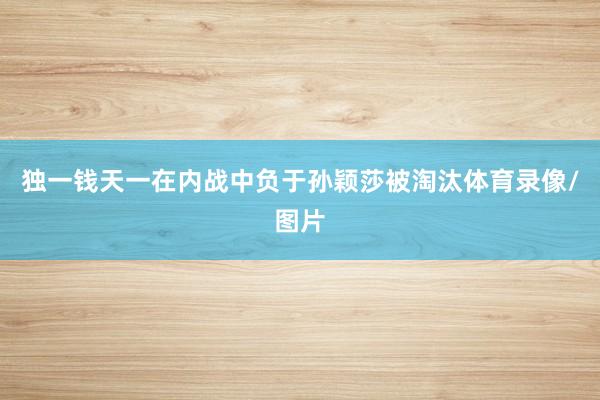 独一钱天一在内战中负于孙颖莎被淘汰体育录像/图片