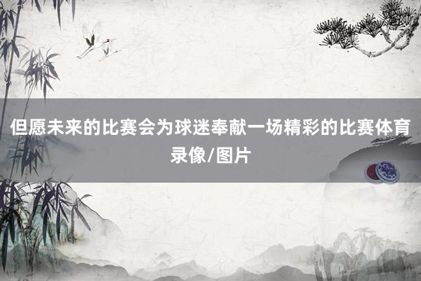 但愿未来的比赛会为球迷奉献一场精彩的比赛体育录像/图片