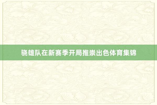 骁雄队在新赛季开局推崇出色体育集锦