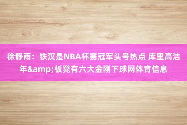 徐静雨：铁汉是NBA杯赛冠军头号热点 库里高洁年&板凳有六大金刚下球网体育信息
