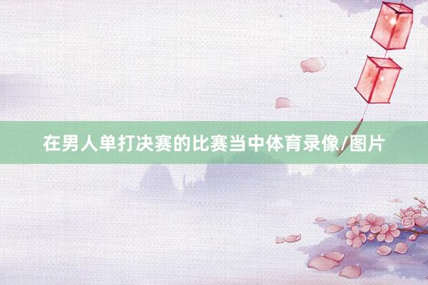 在男人单打决赛的比赛当中体育录像/图片
