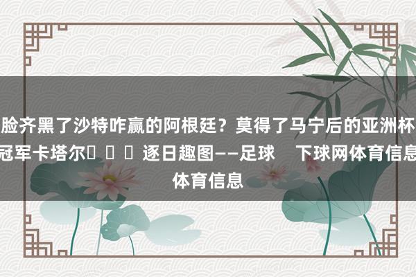脸齐黑了沙特咋赢的阿根廷？莫得了马宁后的亚洲杯冠军卡塔尔			逐日趣图——足球    下球网体育信息