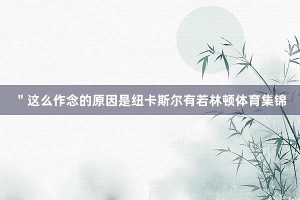 "这么作念的原因是纽卡斯尔有若林顿体育集锦