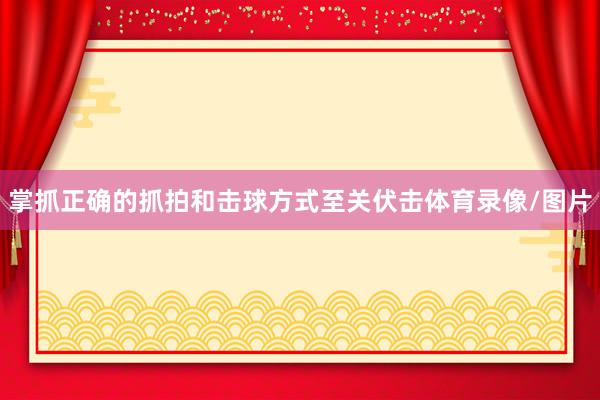 掌抓正确的抓拍和击球方式至关伏击体育录像/图片