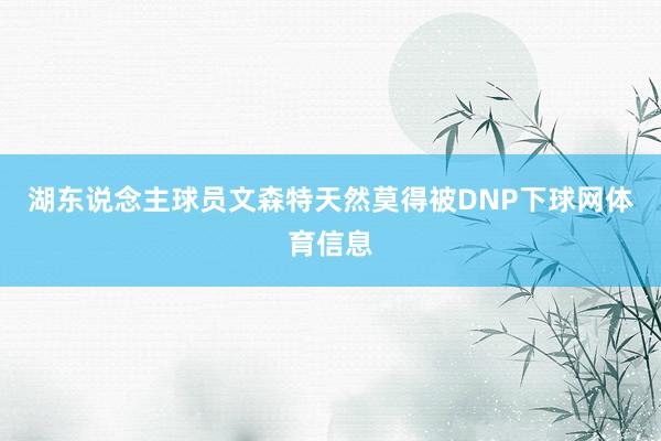湖东说念主球员文森特天然莫得被DNP下球网体育信息