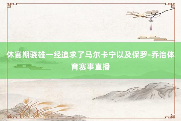休赛期骁雄一经追求了马尔卡宁以及保罗-乔治体育赛事直播