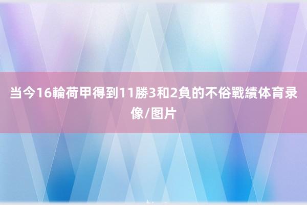 当今16輪荷甲得到11勝3和2負的不俗戰績体育录像/图片