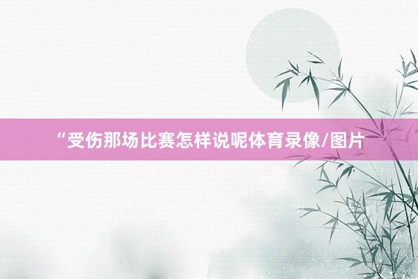 “受伤那场比赛怎样说呢体育录像/图片