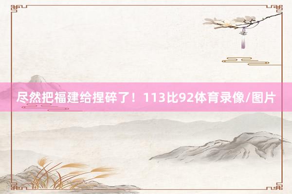 尽然把福建给捏碎了！113比92体育录像/图片
