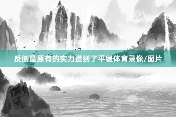 反倒是原有的实力遭到了平缓体育录像/图片