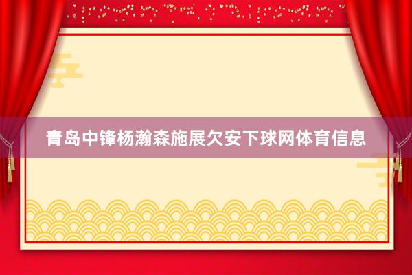 青岛中锋杨瀚森施展欠安下球网体育信息