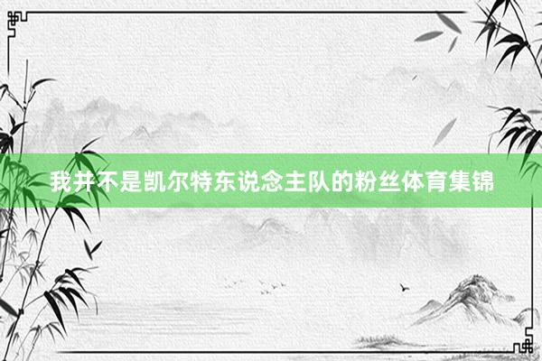 我并不是凯尔特东说念主队的粉丝体育集锦
