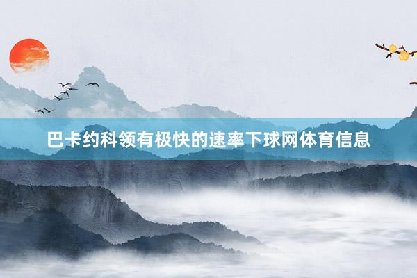 巴卡约科领有极快的速率下球网体育信息