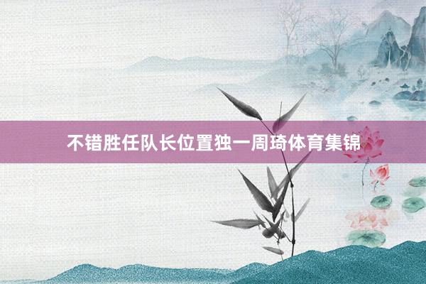 不错胜任队长位置独一周琦体育集锦