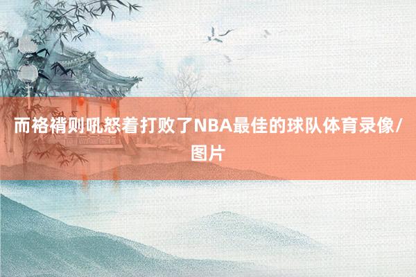而袼褙则吼怒着打败了NBA最佳的球队体育录像/图片