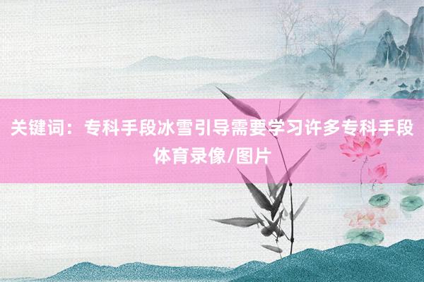 关键词：专科手段冰雪引导需要学习许多专科手段体育录像/图片