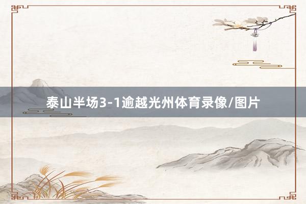 泰山半场3-1逾越光州体育录像/图片