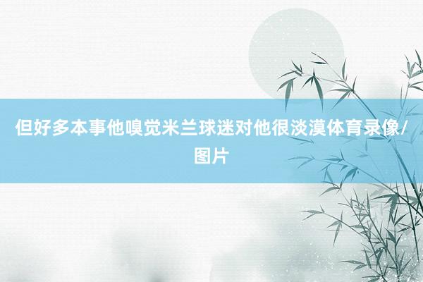 但好多本事他嗅觉米兰球迷对他很淡漠体育录像/图片