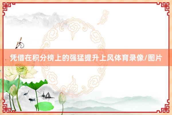 凭借在积分榜上的强猛提升上风体育录像/图片