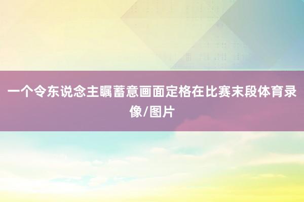 一个令东说念主瞩蓄意画面定格在比赛末段体育录像/图片