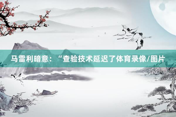 马雷利暗意:“查验技术延迟了体育录像/图片
