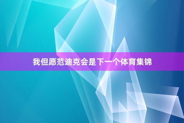 我但愿范迪克会是下一个体育集锦