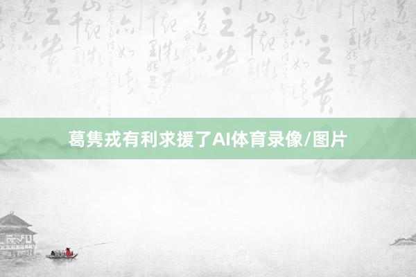葛隽戎有利求援了AI体育录像/图片
