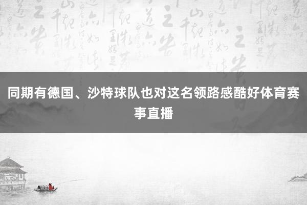 同期有德国、沙特球队也对这名领路感酷好体育赛事直播