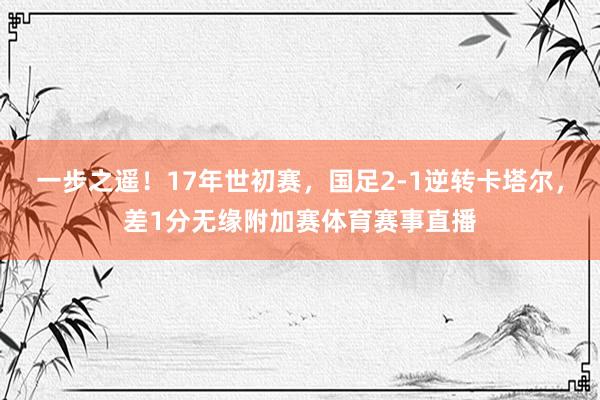 一步之遥！17年世初赛，国足2-1逆转卡塔尔，差1分无缘附加赛体育赛事直播