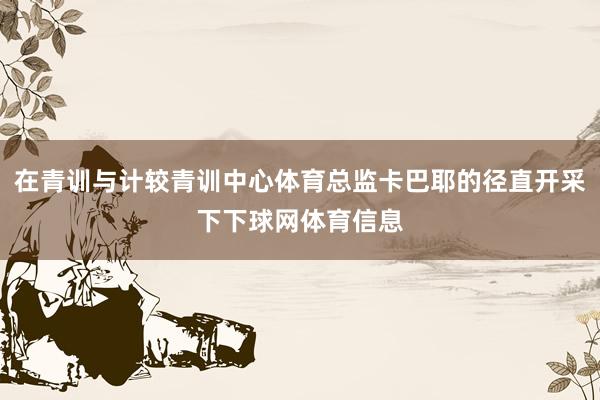 在青训与计较青训中心体育总监卡巴耶的径直开采下下球网体育信息
