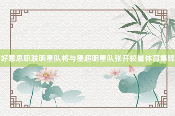 好意思职联明星队将与墨超明星队张开较量体育集锦