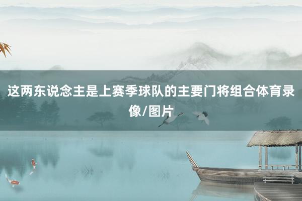 这两东说念主是上赛季球队的主要门将组合体育录像/图片