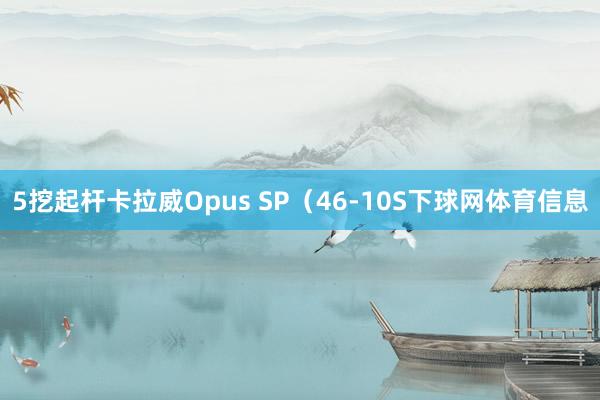 5挖起杆卡拉威Opus SP（46-10S下球网体育信息