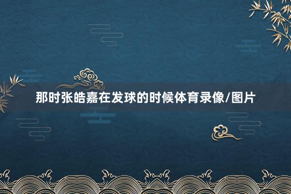 那时张皓嘉在发球的时候体育录像/图片