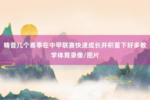 畴昔几个赛季在中甲联赛快速成长并积蓄下好多教学体育录像/图片