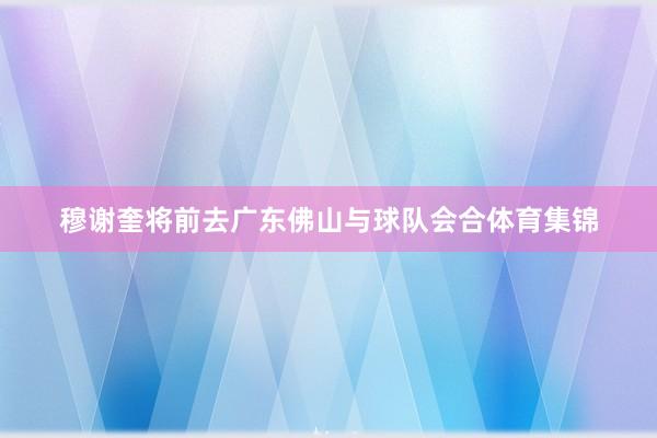 穆谢奎将前去广东佛山与球队会合体育集锦