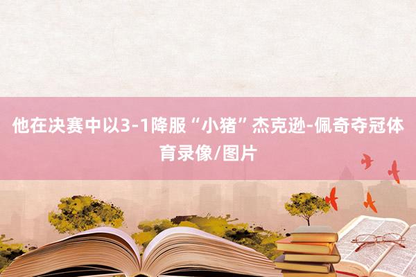 他在决赛中以3-1降服“小猪”杰克逊-佩奇夺冠体育录像/图片
